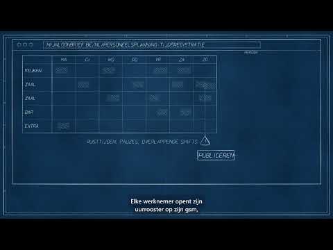 Beeld uit de video: Personeelsplanning en tijdsregistratie voor horeca en handel met mijnloonbrief.be